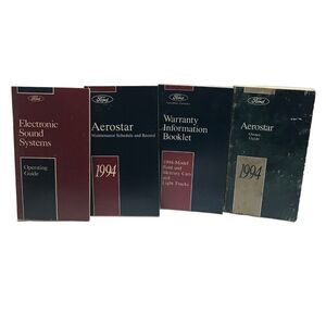 Ford Aerostar 1994 Owner Guide Manual tracking books Used Old ledger‎ Maintenace